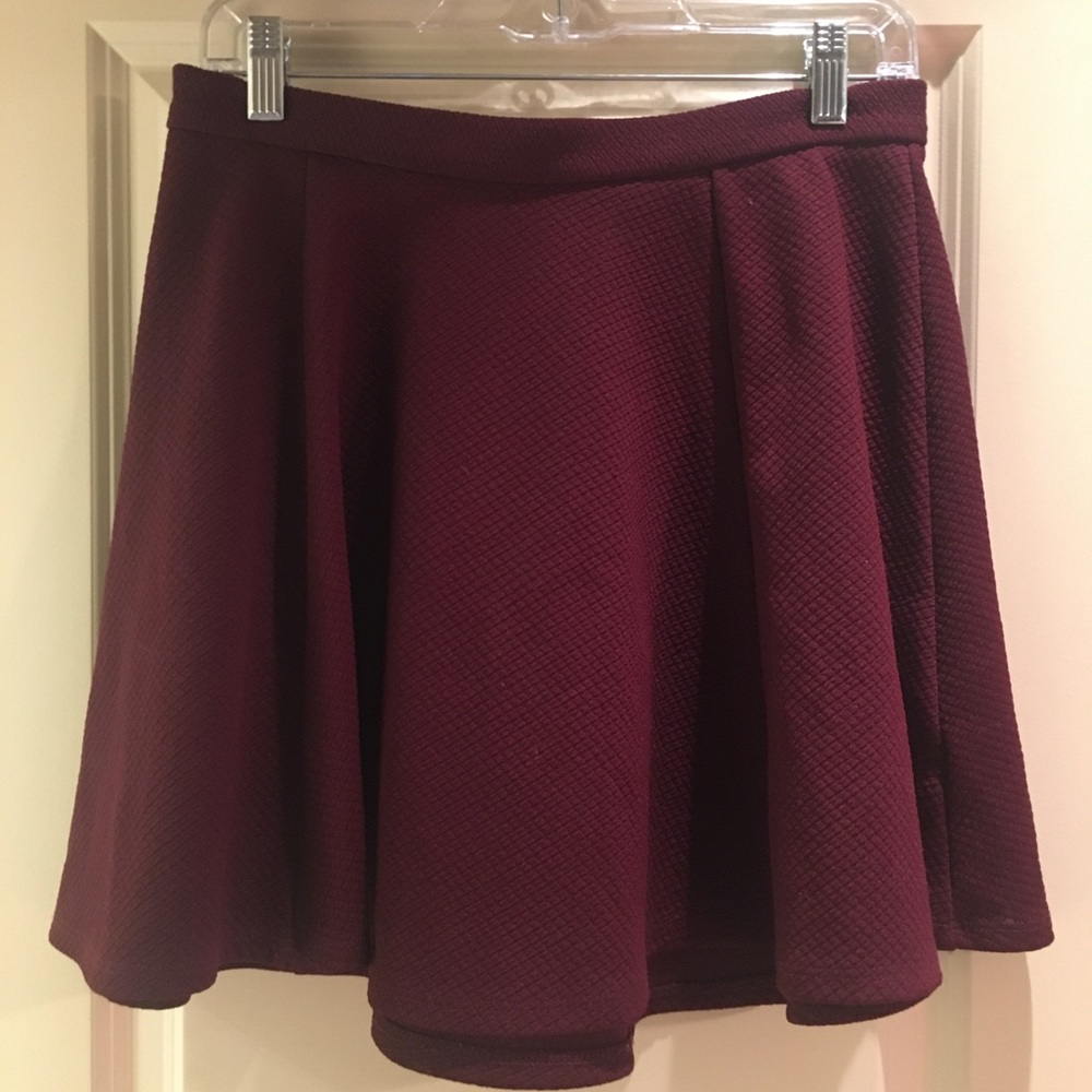 Burgundy Skater LUSH Skirt